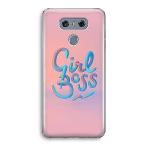 CaseCompany Girl boss: LG G6 Transparant Hoesje