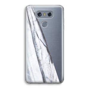 CaseCompany Gestreepte marmer: LG G6 Transparant Hoesje