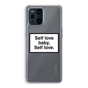 CaseCompany Self love: Oppo Find X3 Pro Transparant Hoesje