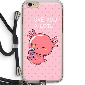 CaseCompany Love You A Lotl: iPhone 6 PLUS / 6S PLUS Transparant Hoesje met koord