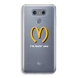 CaseCompany I'm lovin' you: LG G6 Transparant Hoesje
