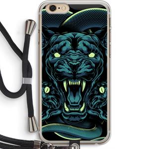 CaseCompany Cougar and Vipers: iPhone 6 PLUS / 6S PLUS Transparant Hoesje met koord