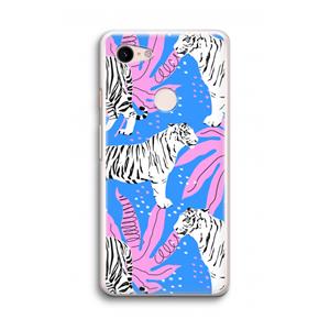 CaseCompany Tijger: Google Pixel 3 Transparant Hoesje