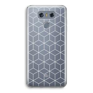 CaseCompany Zwart-witte kubussen: LG G6 Transparant Hoesje