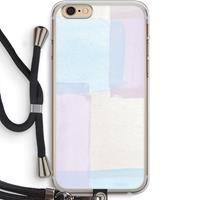 CaseCompany Square pastel: iPhone 6 PLUS / 6S PLUS Transparant Hoesje met koord