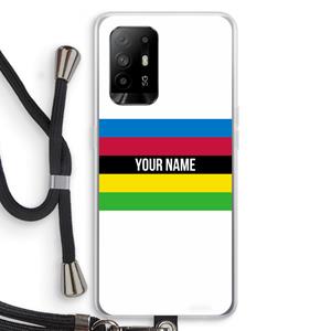 CaseCompany WK Wielrennen: Oppo A95 5G Transparant Hoesje met koord