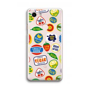 CaseCompany Fruitsticker: Google Pixel 3 Transparant Hoesje