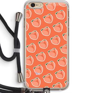 CaseCompany Just peachy: iPhone 6 PLUS / 6S PLUS Transparant Hoesje met koord