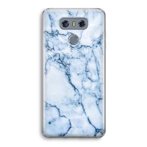 CaseCompany Blauw marmer: LG G6 Transparant Hoesje