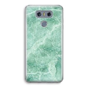 CaseCompany Groen marmer: LG G6 Transparant Hoesje