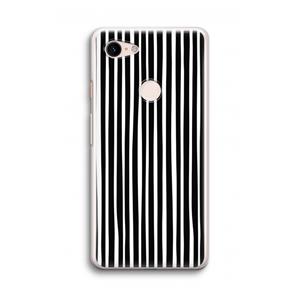 CaseCompany Stripes: Google Pixel 3 Transparant Hoesje
