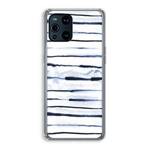 CaseCompany Ink Stripes: Oppo Find X3 Pro Transparant Hoesje