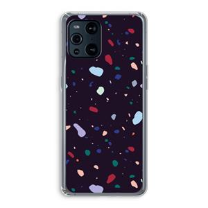 CaseCompany Dark Rounded Terrazzo: Oppo Find X3 Pro Transparant Hoesje