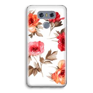 CaseCompany Roosjes: LG G6 Transparant Hoesje