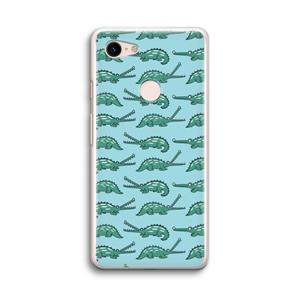CaseCompany Kroko: Google Pixel 3 Transparant Hoesje