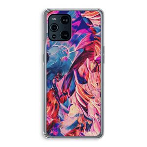 CaseCompany Pink Orchard: Oppo Find X3 Transparant Hoesje