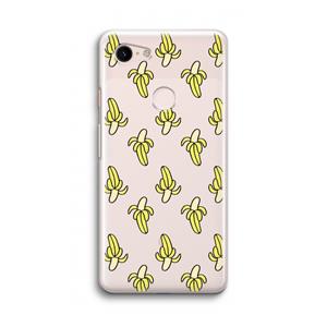CaseCompany Bananas: Google Pixel 3 Transparant Hoesje