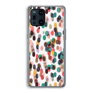 CaseCompany Tropical Dots: Oppo Find X3 Pro Transparant Hoesje