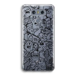 CaseCompany Vexx Black City : LG G6 Transparant Hoesje