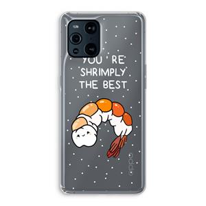 CaseCompany You're Shrimply The Best: Oppo Find X3 Transparant Hoesje