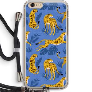 CaseCompany Luipaard: iPhone 6 PLUS / 6S PLUS Transparant Hoesje met koord