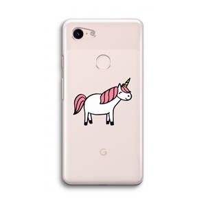 CaseCompany Eenhoorn: Google Pixel 3 Transparant Hoesje