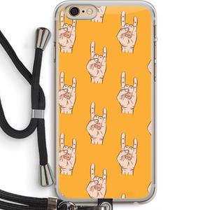 CaseCompany Rock: iPhone 6 PLUS / 6S PLUS Transparant Hoesje met koord
