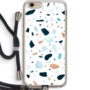 CaseCompany Terrazzo N°13: iPhone 6 PLUS / 6S PLUS Transparant Hoesje met koord