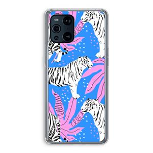 CaseCompany Tijger: Oppo Find X3 Pro Transparant Hoesje