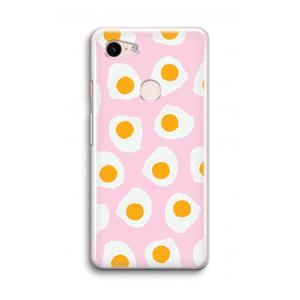 CaseCompany Dancing eggs: Google Pixel 3 Transparant Hoesje