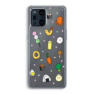 CaseCompany Happy bento friends: Oppo Find X3 Pro Transparant Hoesje