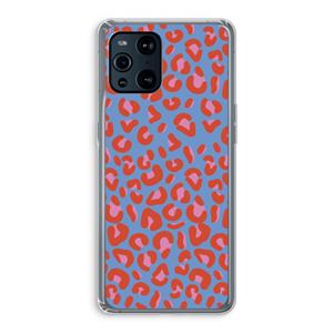 CaseCompany Leopard blue: Oppo Find X3 Pro Transparant Hoesje