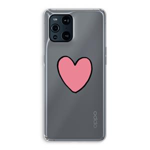 CaseCompany Hartje: Oppo Find X3 Pro Transparant Hoesje