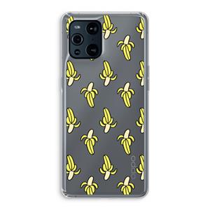 CaseCompany Bananas: Oppo Find X3 Pro Transparant Hoesje