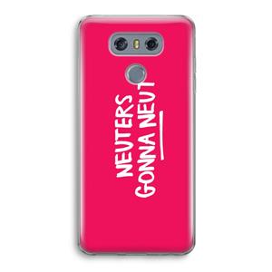 CaseCompany Neuters (roze): LG G6 Transparant Hoesje