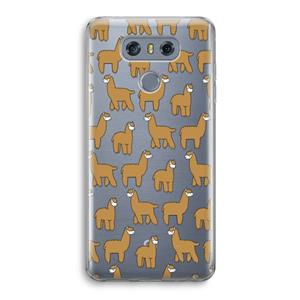 CaseCompany Alpacas: LG G6 Transparant Hoesje
