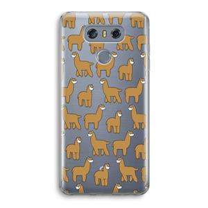 CaseCompany Alpacas: LG G6 Transparant Hoesje