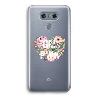 CaseCompany GRL PWR Flower: LG G6 Transparant Hoesje
