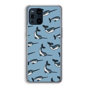 CaseCompany Narwhal: Oppo Find X3 Transparant Hoesje