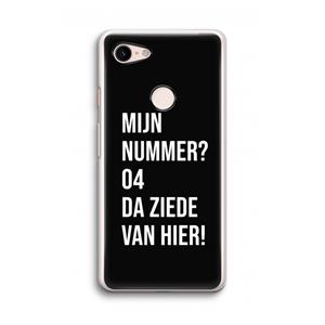 CaseCompany Da ziede van hier - Zwart: Google Pixel 3 Transparant Hoesje