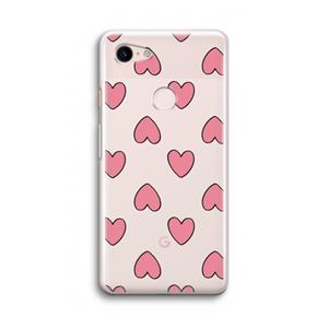 CaseCompany Ondersteboven verliefd: Google Pixel 3 Transparant Hoesje
