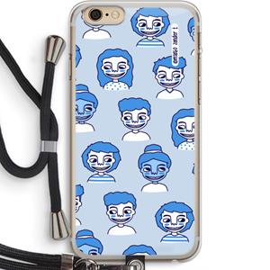 CaseCompany Gezichtjes: iPhone 6 PLUS / 6S PLUS Transparant Hoesje met koord