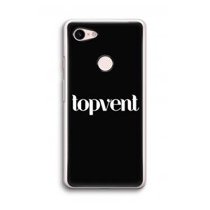 CaseCompany Topvent Zwart: Google Pixel 3 Transparant Hoesje