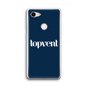 CaseCompany Topvent Navy: Google Pixel 3 Transparant Hoesje