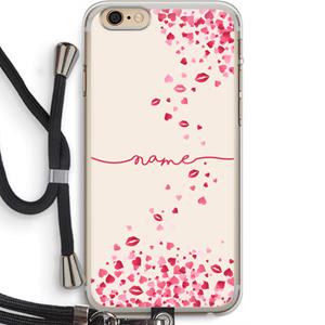 CaseCompany Hartjes en kusjes: iPhone 6 PLUS / 6S PLUS Transparant Hoesje met koord