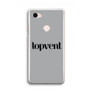 CaseCompany Topvent Grijs Zwart: Google Pixel 3 Transparant Hoesje