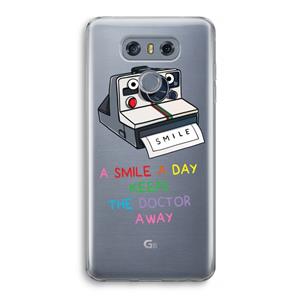 CaseCompany Smile: LG G6 Transparant Hoesje