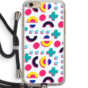 CaseCompany 8-bit N°2: iPhone 6 PLUS / 6S PLUS Transparant Hoesje met koord