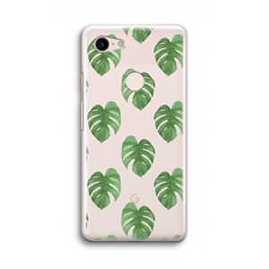 CaseCompany Monstera leaves: Google Pixel 3 Transparant Hoesje