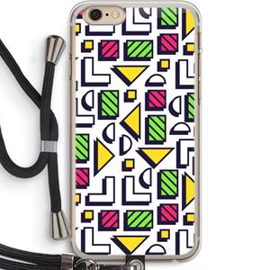CaseCompany 8-bit N°4: iPhone 6 PLUS / 6S PLUS Transparant Hoesje met koord
